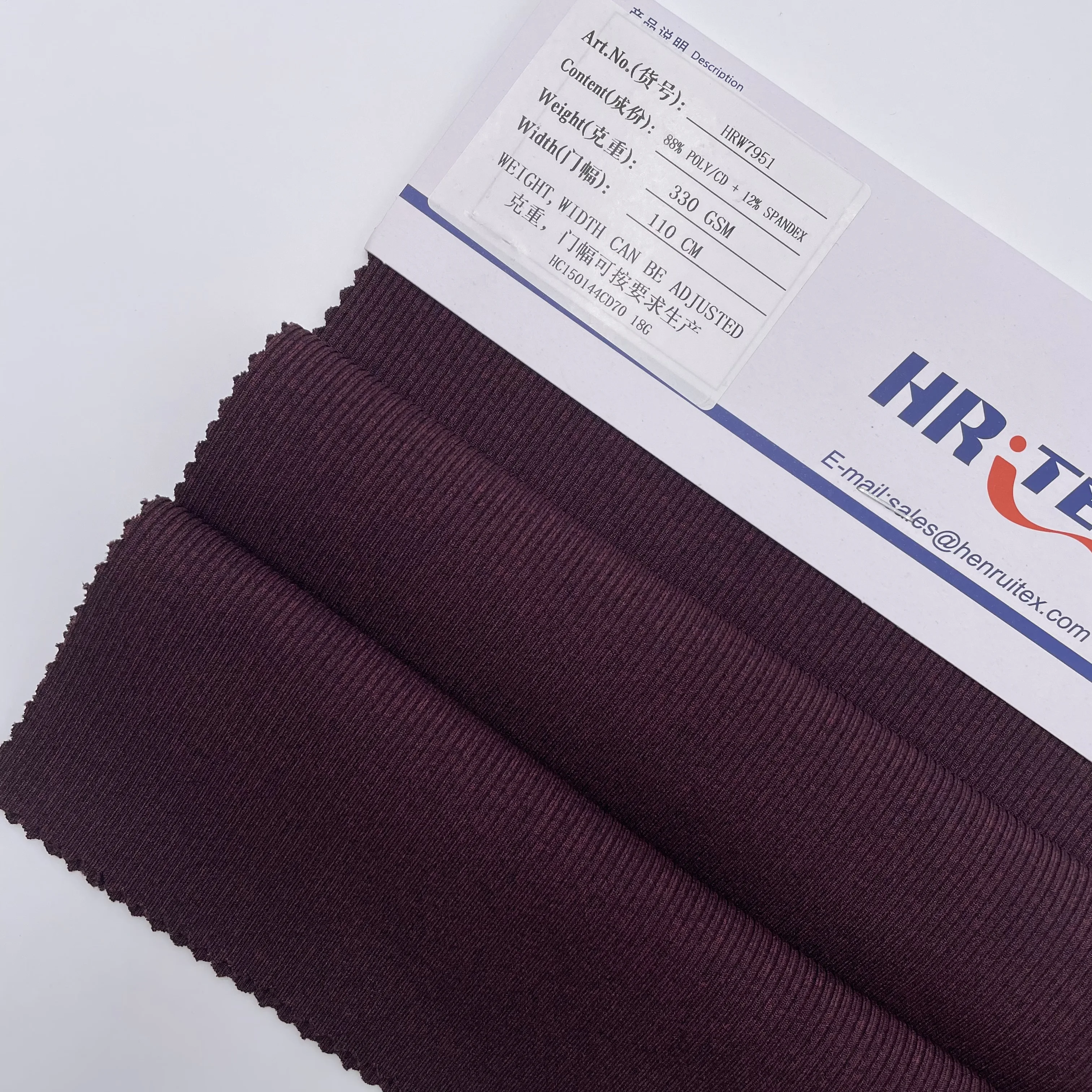 Ottoman ribbed tracksuit pant knitted fabric