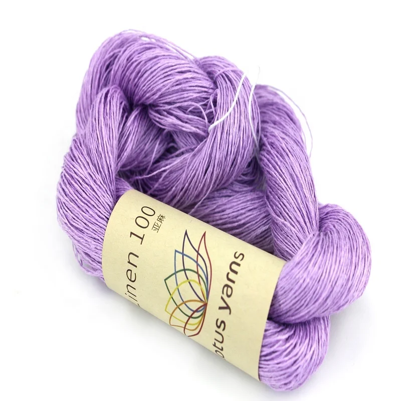  Lotus Yarn 100% льняная пряжа крашеная вязальная для вязания