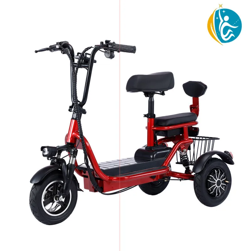2024 Adult Multi-Purpose e-TRICYCLE Moto Bike 400W 48V 20ah Lithium Battery Fast Speed 24km/h Electric Scooter 2024 Electric