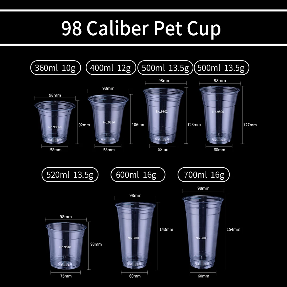 Pet juice buy plastic custom printed disposable milk pp cups lids prints design logo customize factory manufacturers