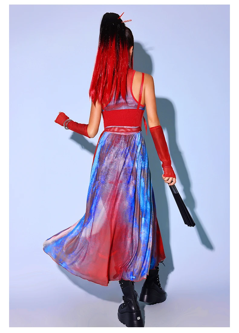 new design sexy women red gogo dancer costumes cheerleading uniforms dancer actor costume