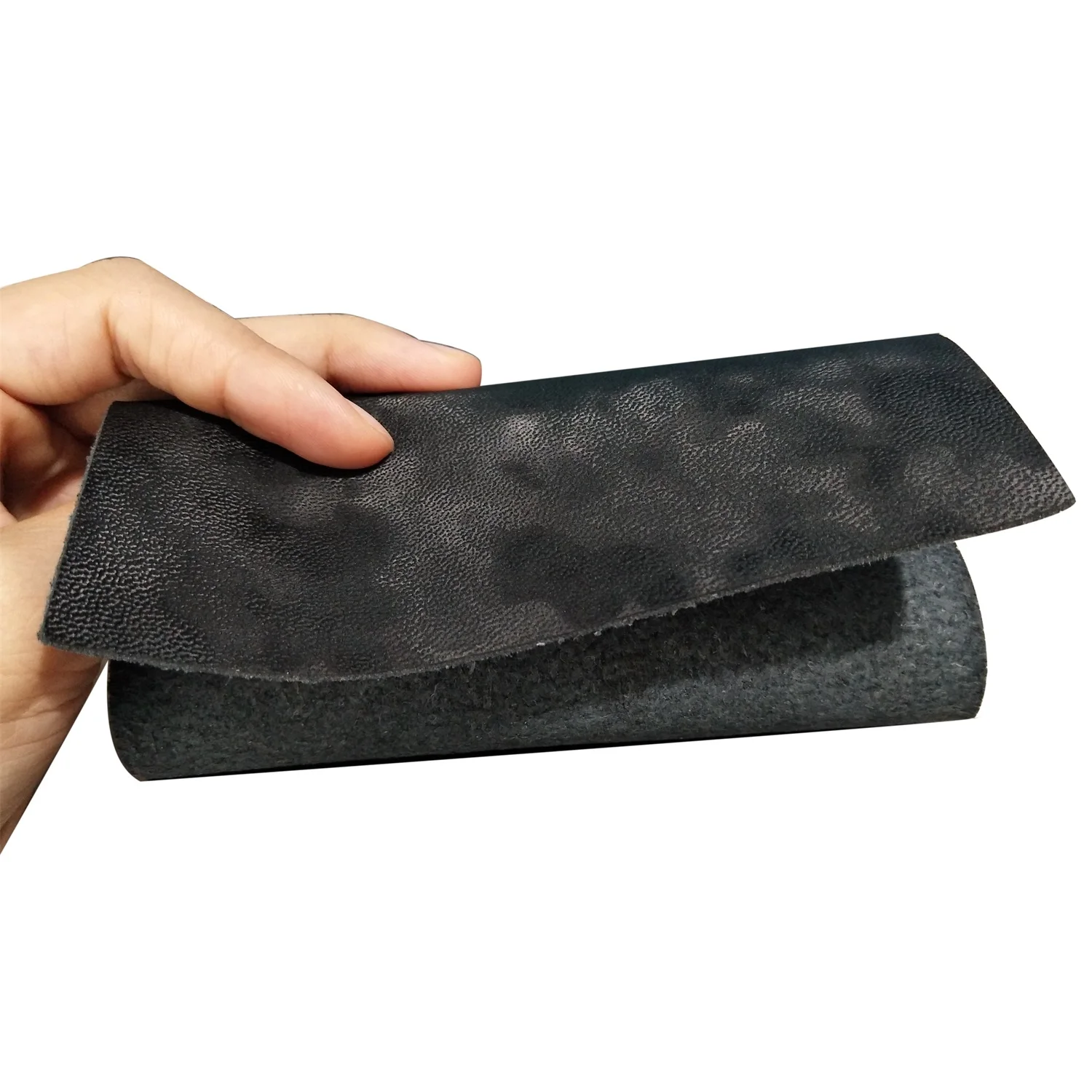 Новая разработка современный Эко Черный пестрый дизайн натуральная кожа для изготовления сумки
