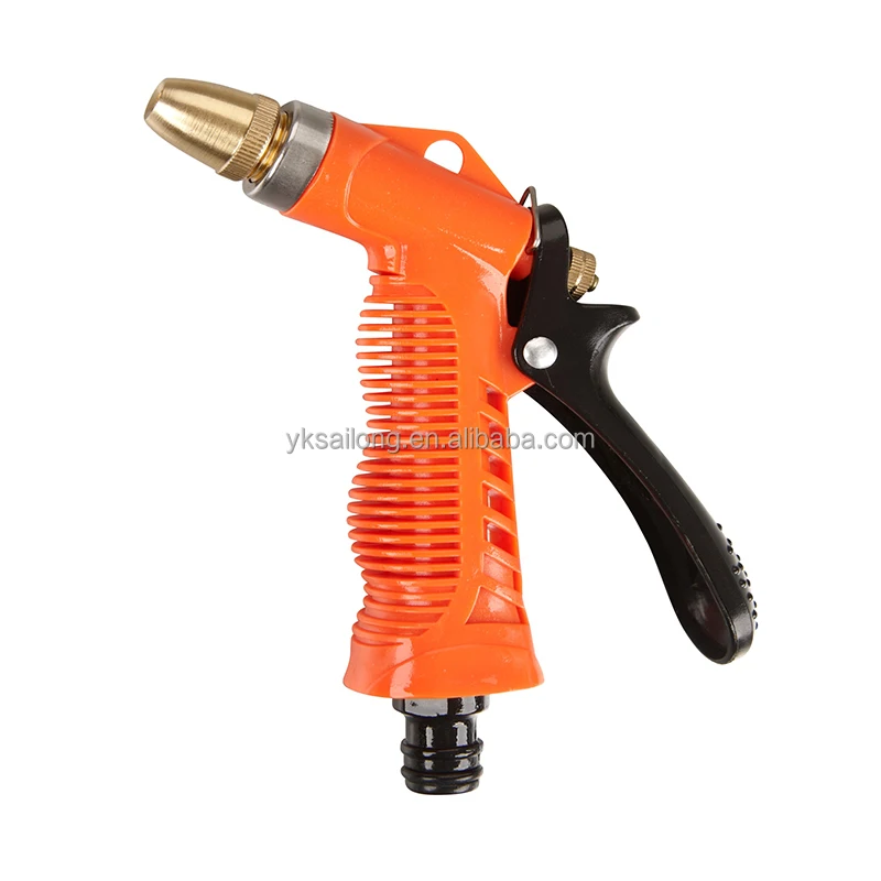 Adjustable Garden Hose Water Spray Nozzle With Brass Or Aluminum Alloy Nozzle