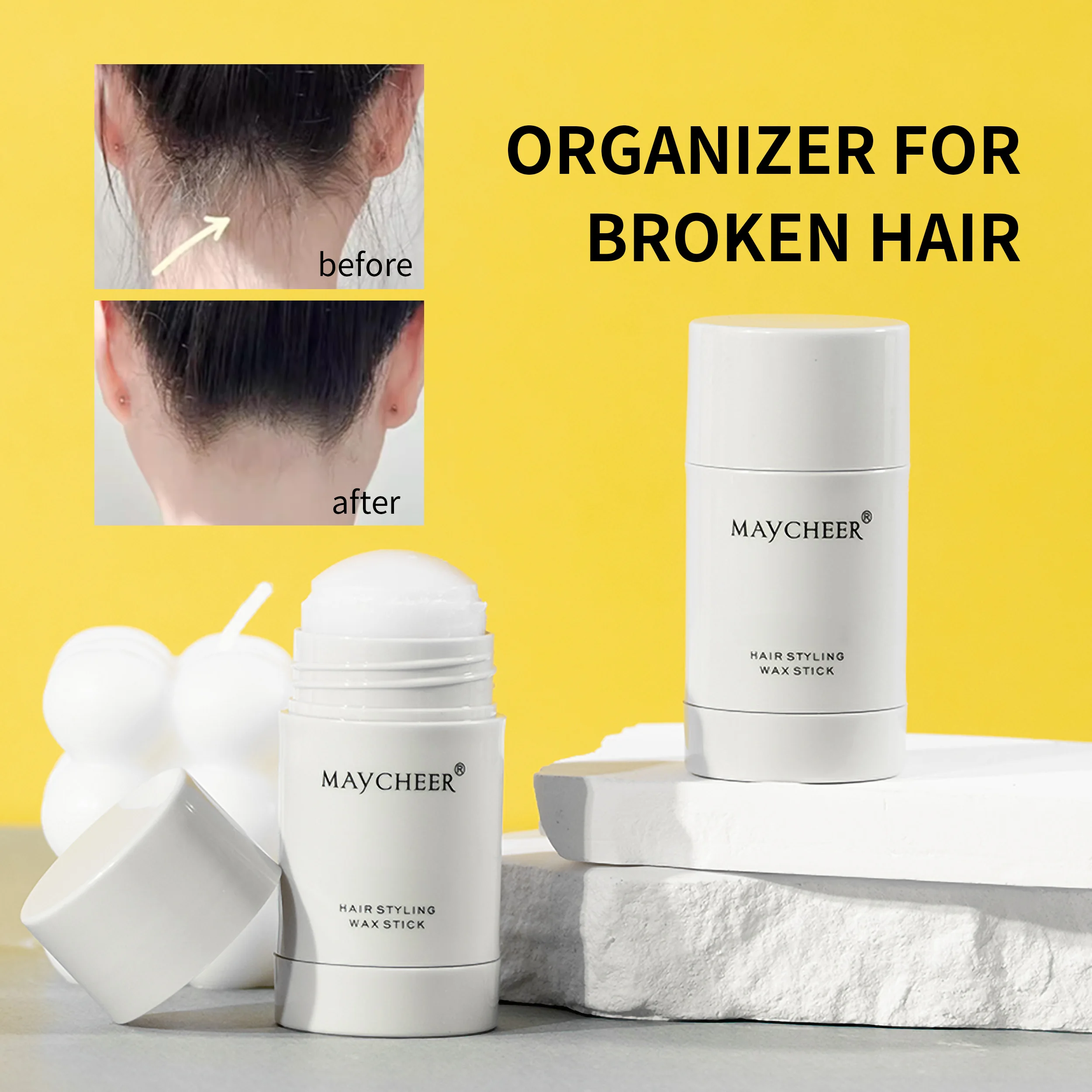 Maycheer Wholesale Satisfaction Guarantee Hair Wax Stick Low MOQ Hairstyle Holding Long Original Hair Wax