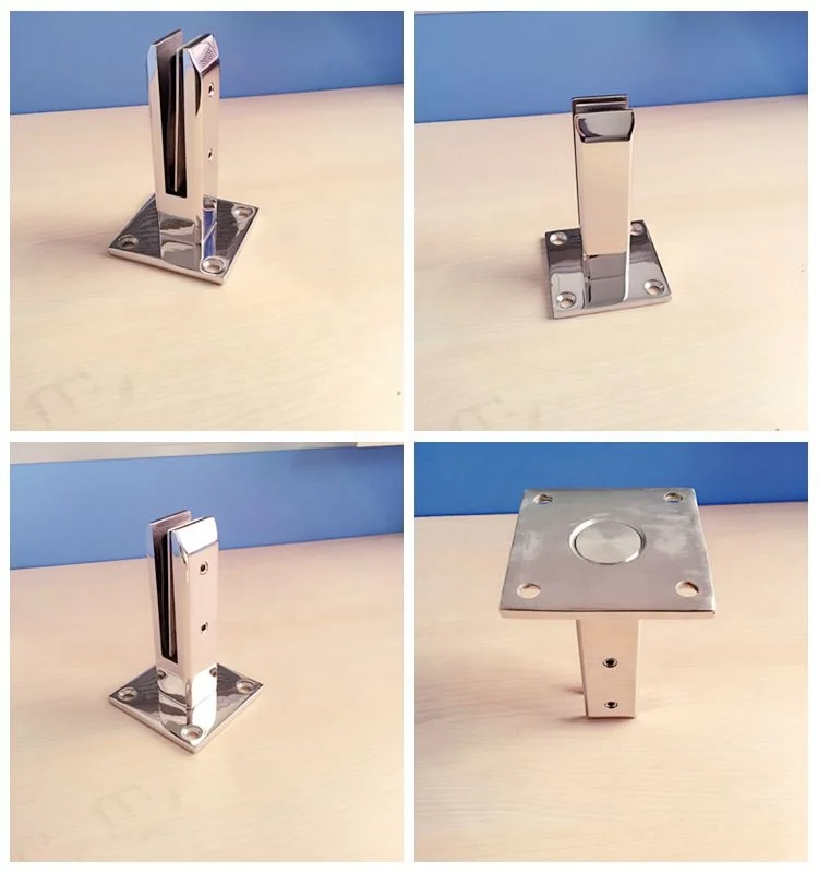 2023 New trend 40*40 deck mount clamp frameless glass rails fence glass railing spigot