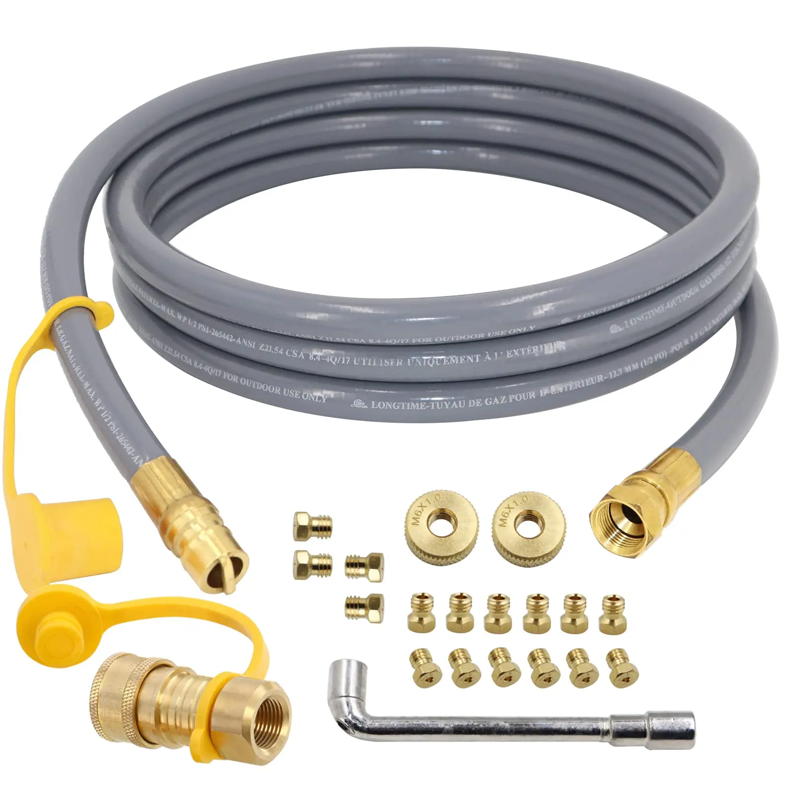 Propane to Natural Gas Conversion Kit with 10FT Hose and 3/8' in Quick Connect Fitting