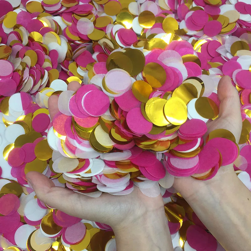 Wholesale Custom Party Decoration Round Sequin Confetti Bobo Filling Transparent Balloon Aluminum Foil Throwing Paper Scraps 10g