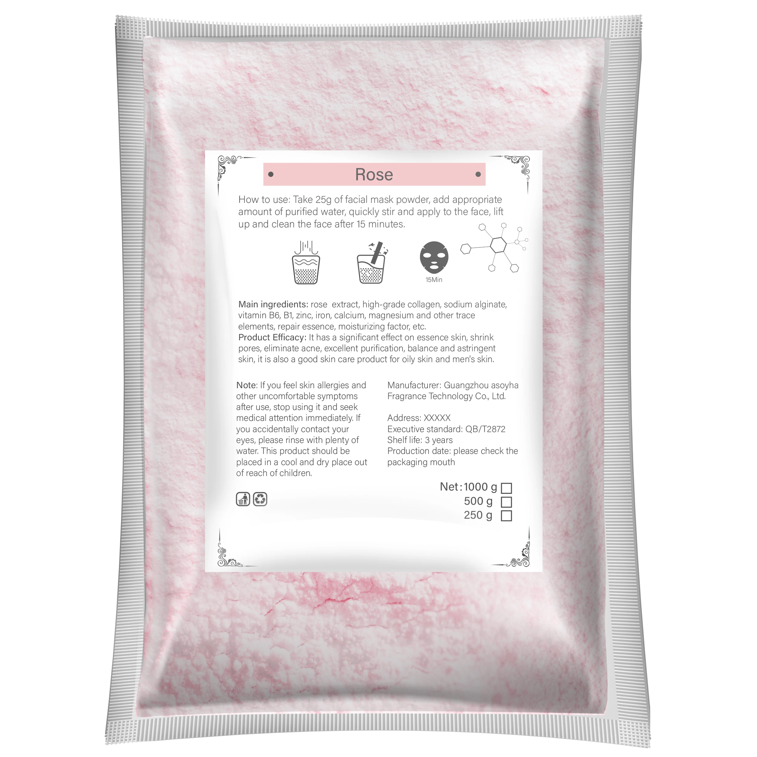 mineral mask girl face masks Natural tea tree Disposable Face Powder Green Clay Mask for Pimples and Acne Treatment Skin Care