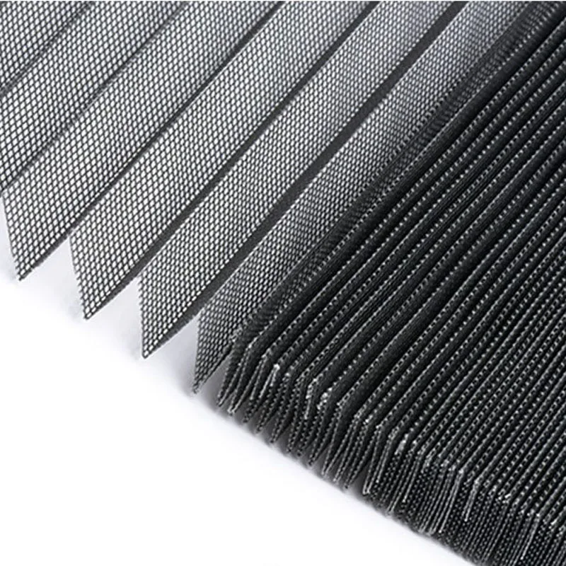 Polyester invisible folded mosquito net window screen mesh fabric