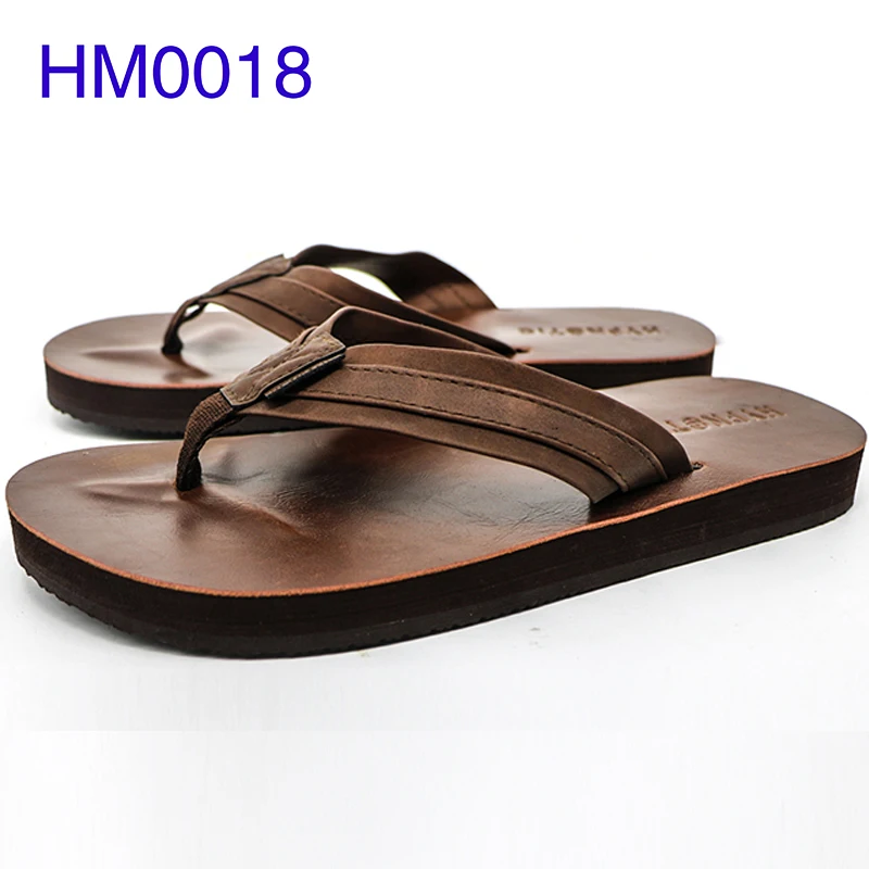 HM0018 leather sandals flip flops thong sandal for men