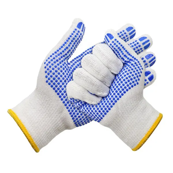 Promotional Factory 7 gauge 10 gauge Construction Bulk Hand Cotton Gloves Dotted Glove