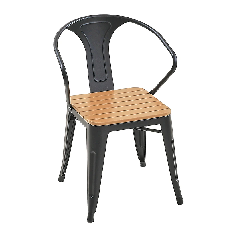 Modern design garden furniture Plastic wood patio chairs Vintage outdoor furniture Metal outdoor tables Patio restaurant chair