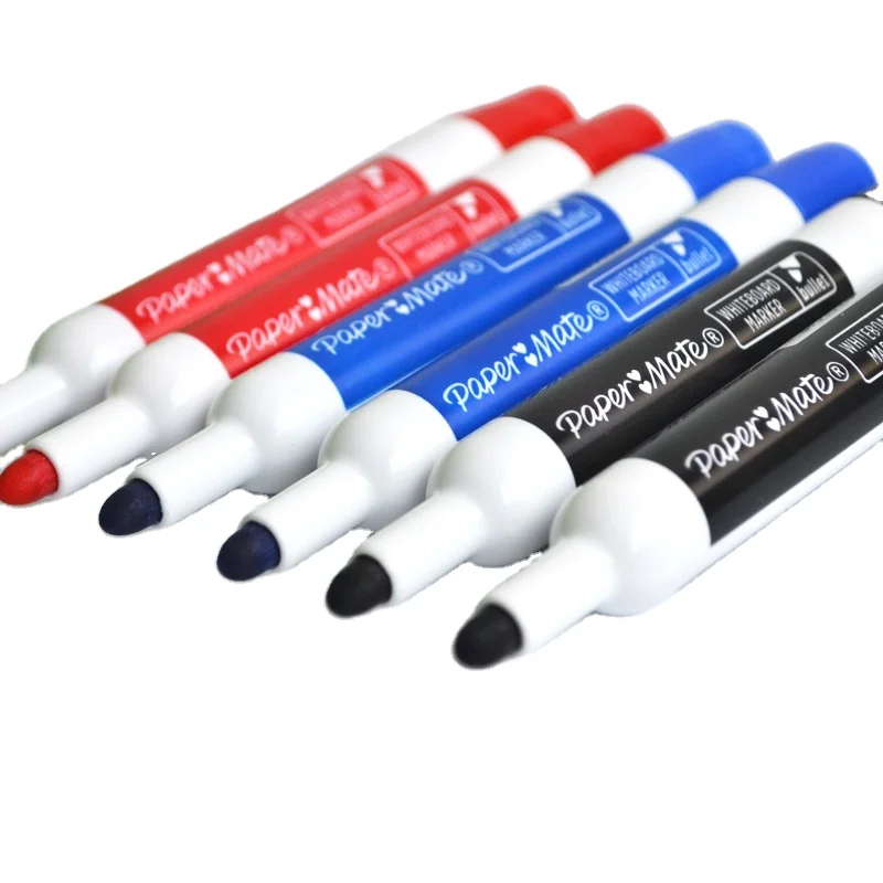 sanford student office papermate 3mm  Low odor dry erase  bullet black red blue whiteboard marker