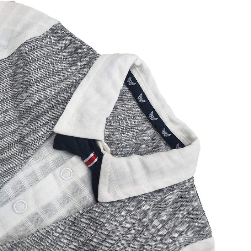Оптовая продажа; Высококачественная одежда для малышей; Хлопковый комбинезон в полоску для мальчиков; Детский комбинезон с жилетом и галстуком
