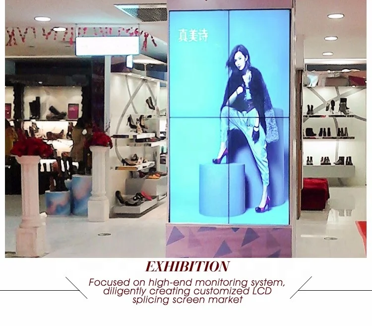 55' factory directly sell wall solution manufacturer advertising system stage new product display lcd video wall screen