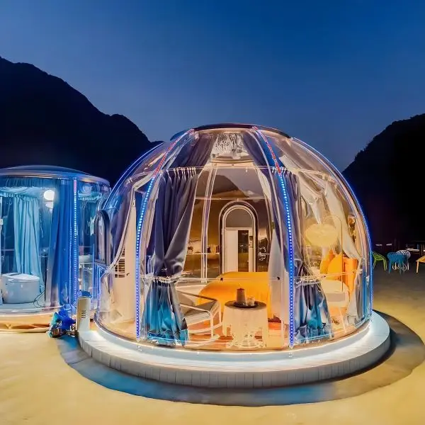 Transparent sun room out door polycarbonate dome igloo home
