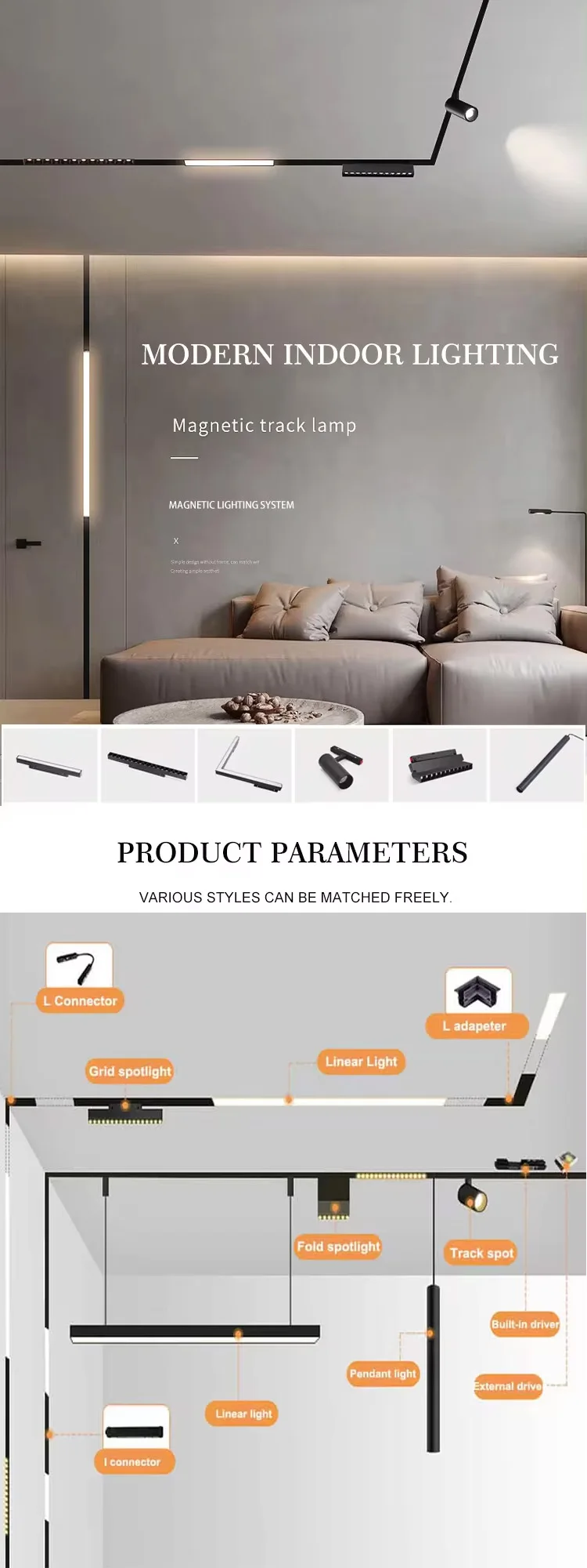 magnetic led track light