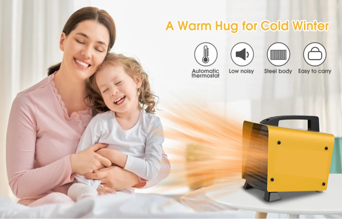 3KW Industrial Portable Electric Fan Square Heater Room Space Heaters Heating Element for Office