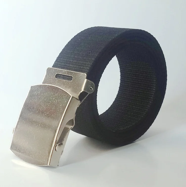 
Top quality professional silver color 35mm iron military buckle with tip for canvas webbing belt buckle 