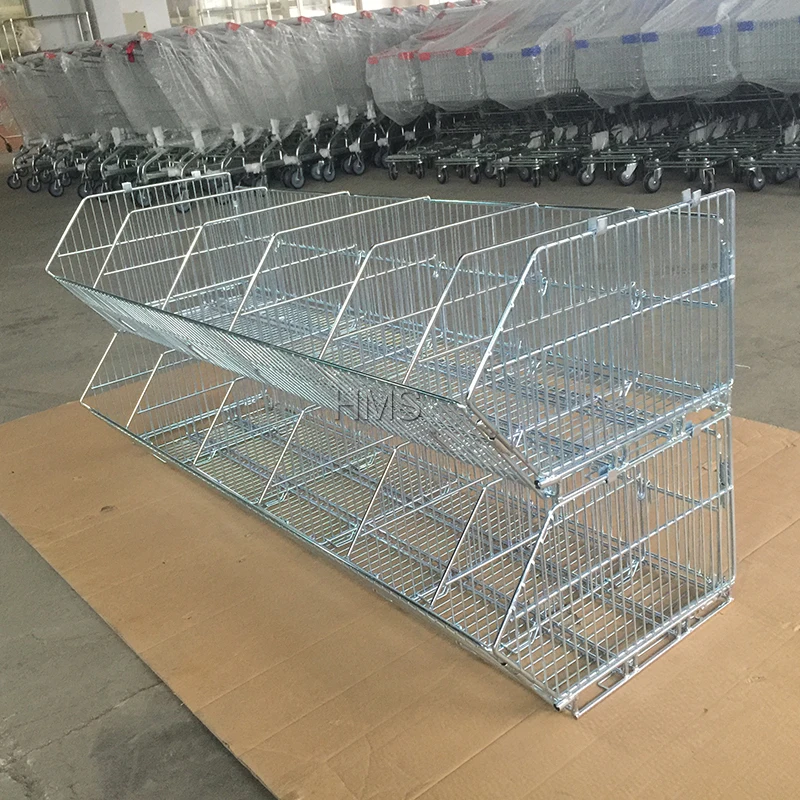 Market Bread Shelf For Supermarket Metal Wire Basket Snacks Food Shelves