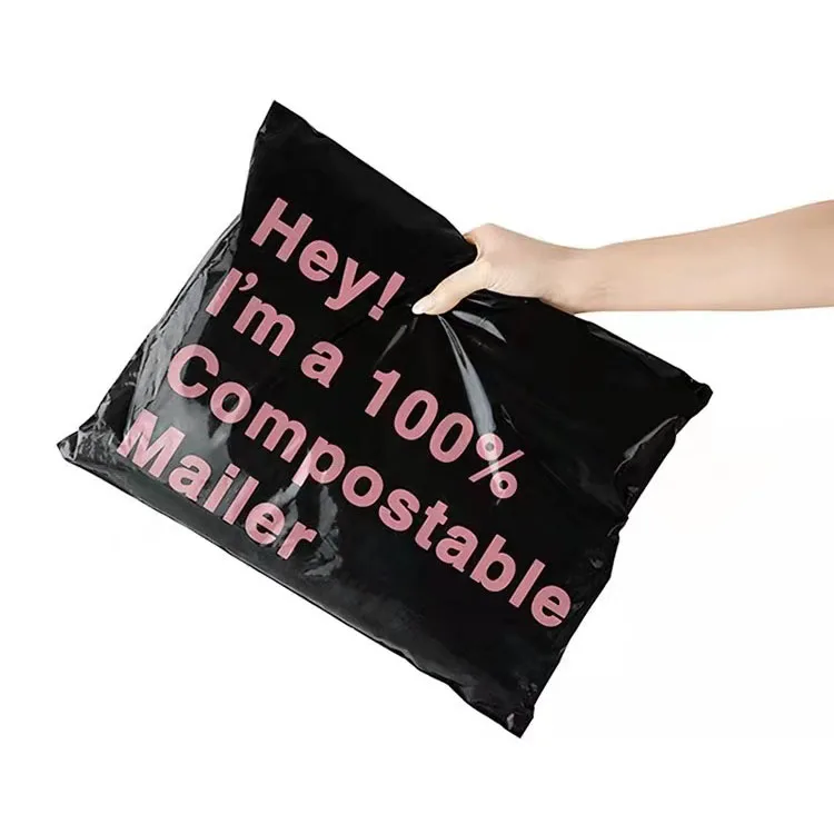 Shipping Courier Mailing Clothes Packaging Biodegradable Composable Poly Mailer Eco Friendly
