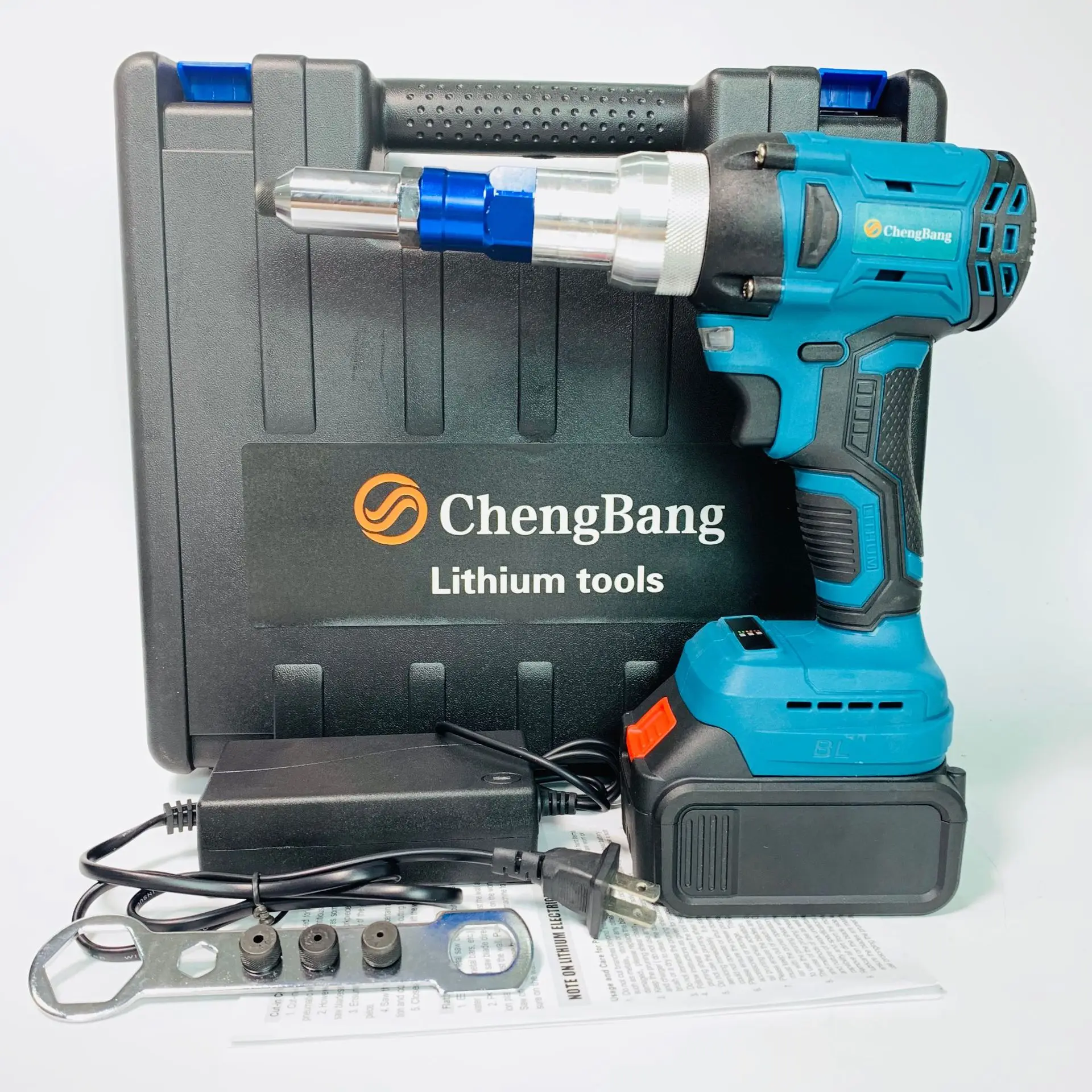 Portable Rechargeable Lithium Cordless Riveting Gun Brushless Automatic Electric Blind Riveter 2.4-5mm Electric Rivet Gun 03A