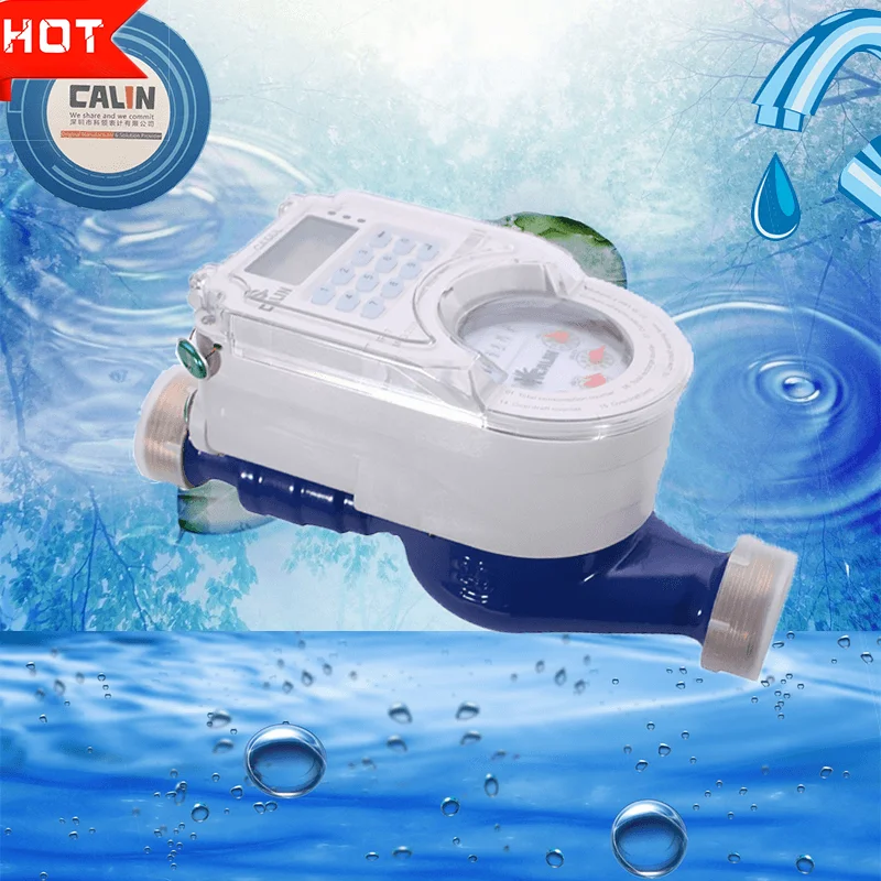 Lora Rf Communication Overdraft Keypad Prepaid Water Meter Smart Prepaid Token Brass Water Meter