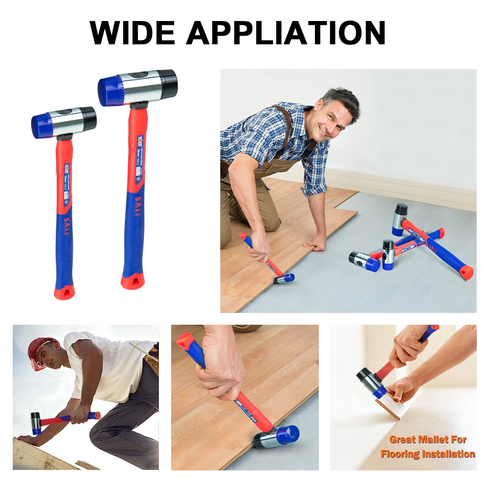 Sali multifunctional non slip rubber 40mm double-faced rubber soft sledge hammer