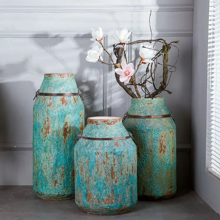 Креативная необычная офисная декоративная ваза уникальная красная напольная стойка Jarron Grande De Piso синего цвета большие вазы для домашнего декора