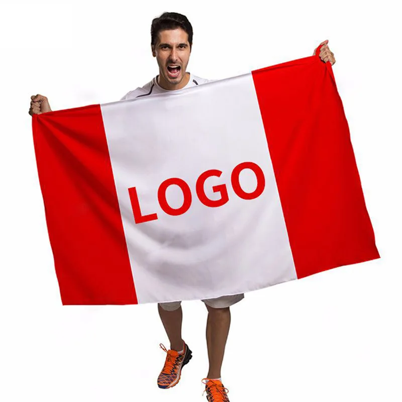 Wholesale Customized LOGO Printing Flags Promotional Commercial  Polyester Fabric Flag for Sports Games Advertising