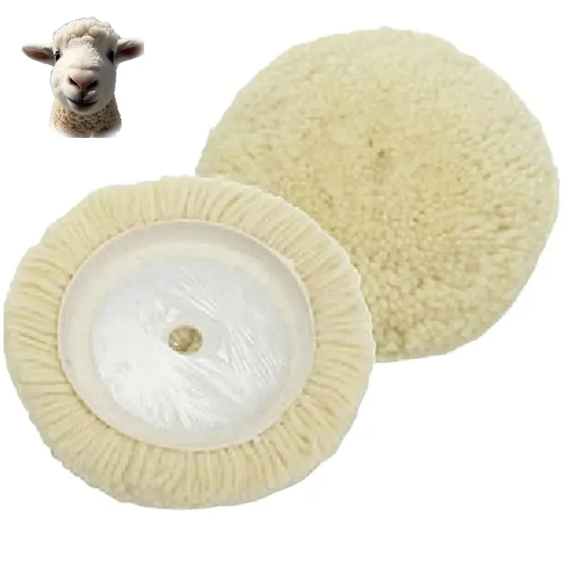 Super Buff Woolen Wool Pad Polishing Compound Tied Up Pads For Car Buffing