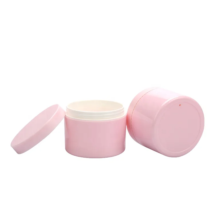 wholesale skin care packaging body cream jar 200ml 300ml body butter containers scrub cosmetic double wall 500ml cream jar