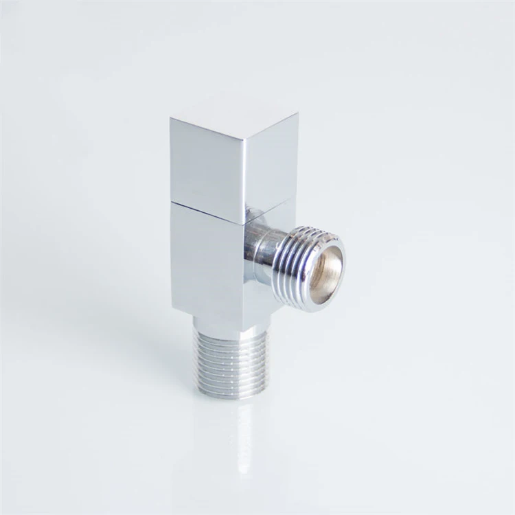 Bathroom Brass Hose Double Washing Machine Chrome Plated Hot Water Two Way Angle Valve