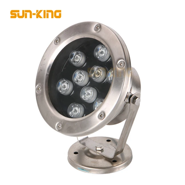 IP68 circle RGB yellow blue 24 volts under water fountain spotlight 6W 9W 12W Submersible underwater light