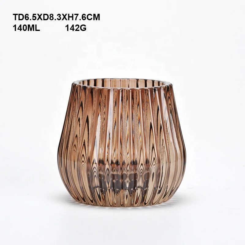 Colored glass tea light candle jar tea light candle holder