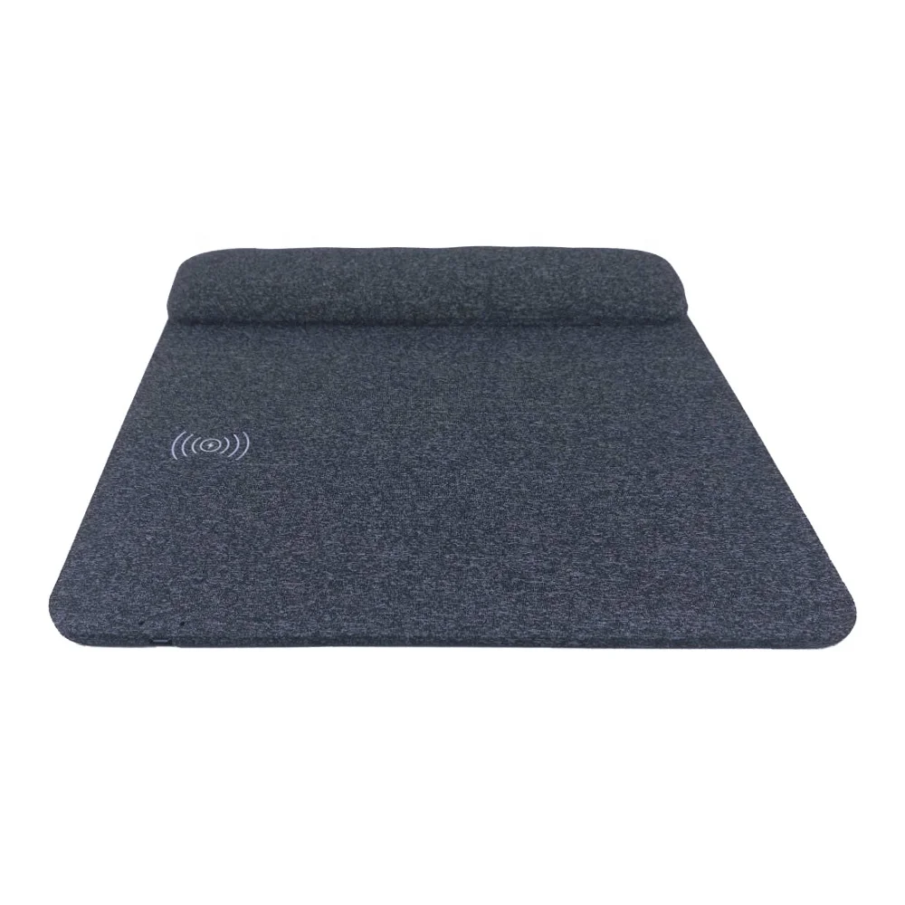 Musthong Fast Wireless Charging Mouse Pad with Wrist Rest Support Memory Foam and Non-Slip Base for Computer Laptop Office Home