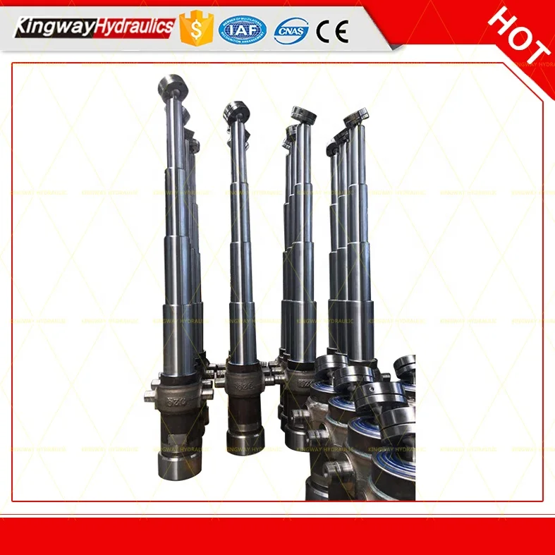 Kubota Trailer Telescopic Multi Stages Hydraulic Cylinder Used For Dump Truck From Kingway Hydraulic