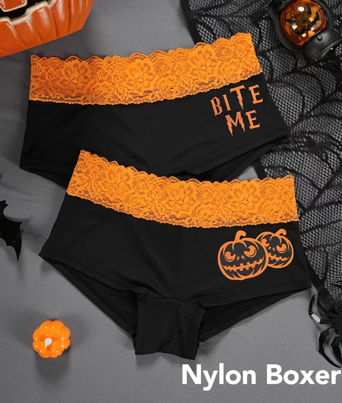 No Seam Printing Ladies Boxer Panties Lace