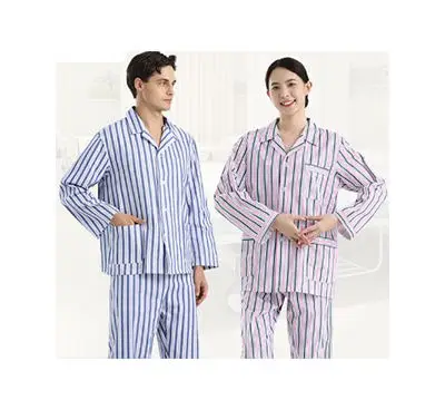 Wholesale Hospital Patient Set Male Hospital Gown Set Long-sleeved Nursing Care inpatient Hospital Uniform