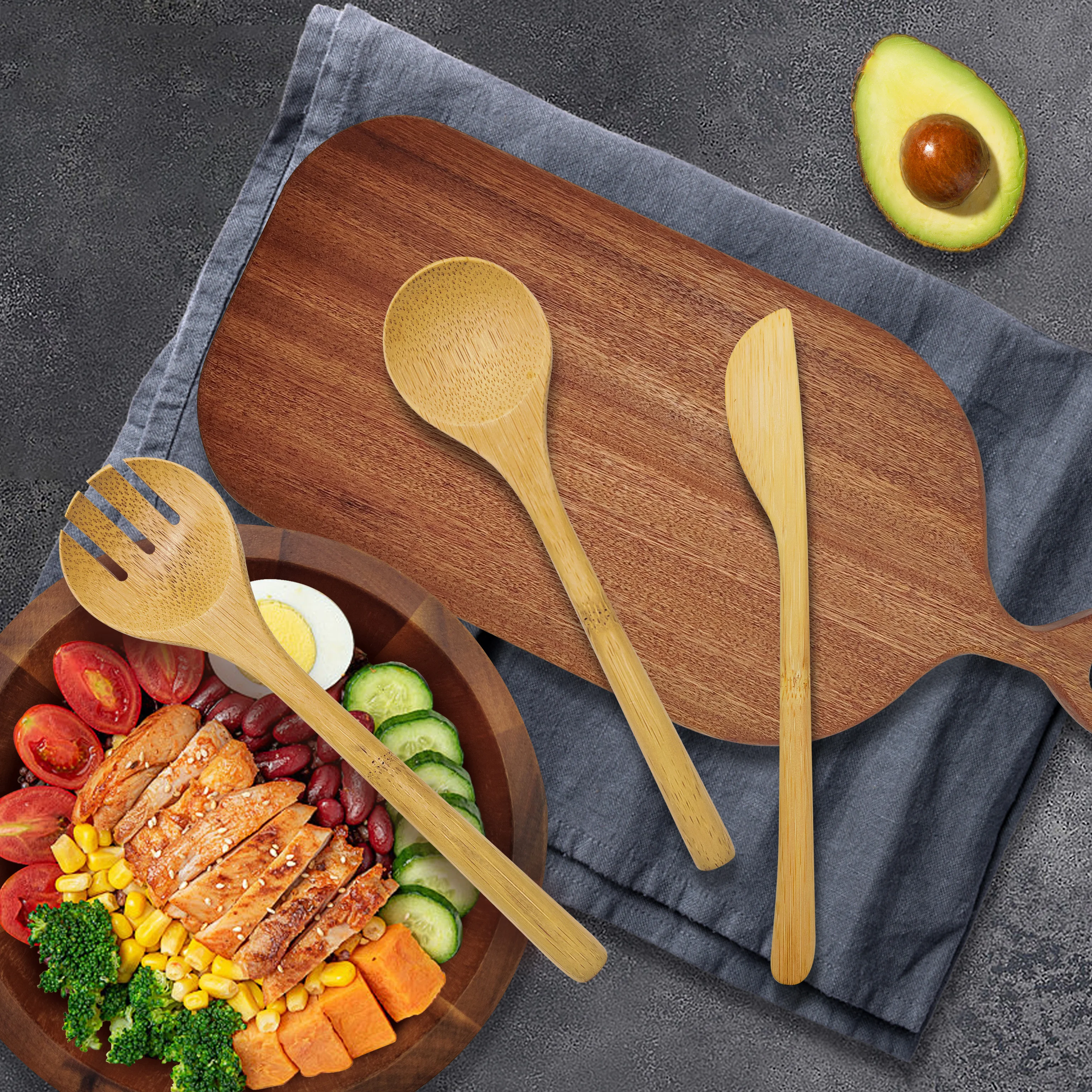 Wholesale Forks And Spoons Flatware Sets Factory Price Children Wooden Spoon And Fork