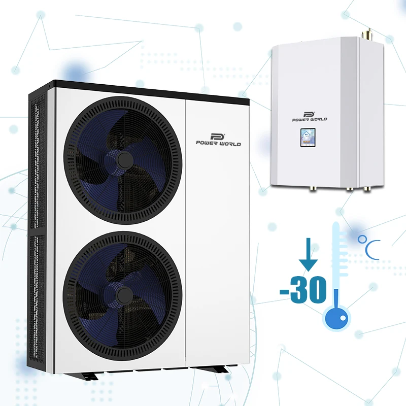 Top selling low climate split heat pump 10 kw r32 split unit dc inverter heating cooling system