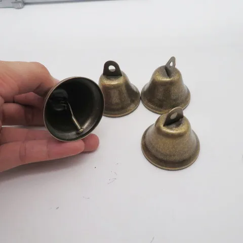 
Wholesale spot 38MM horn pet christmas bronze bell 
