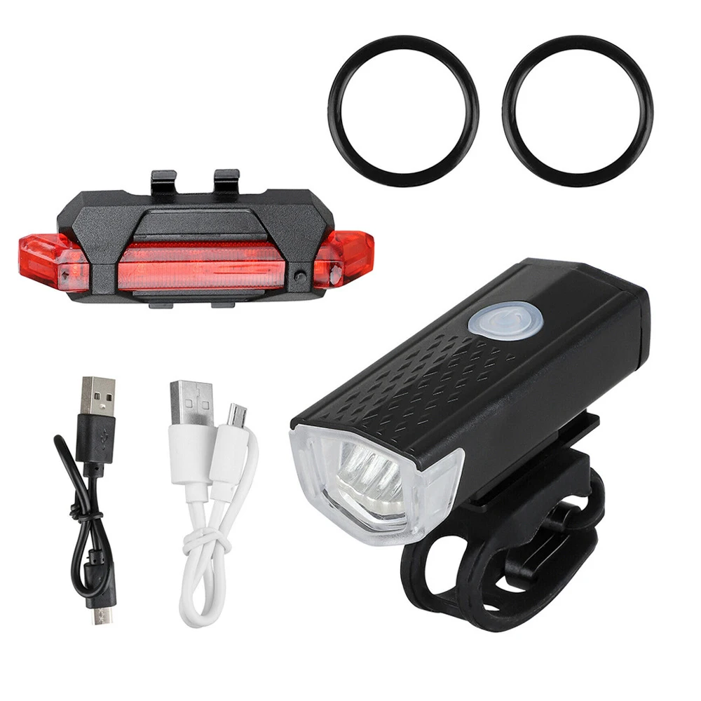 2021 New Outdoor High Waterproof Bike Light Set Bicycle Accessories Easy Install Powerful USB Rechargeable LED Bicycle Light