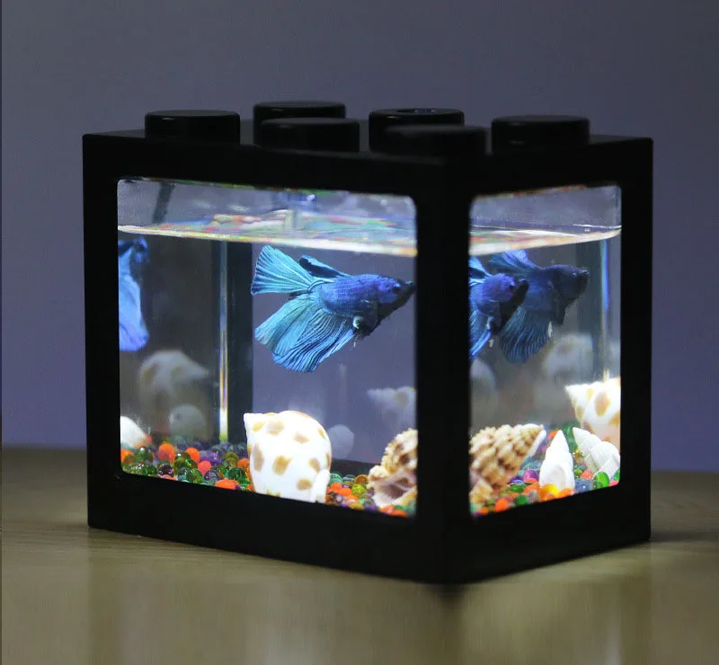 Комбинированный строительный блок для аквариума, зеленое растение, микроландшафтный аквариум, настольный офисный аквариум