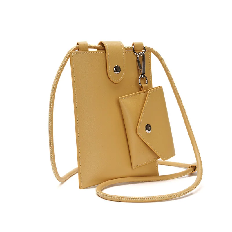 Korean version of the new fresh fashion simple mini pu small bag casual ladies single shoulder crossbody mobile phone bag