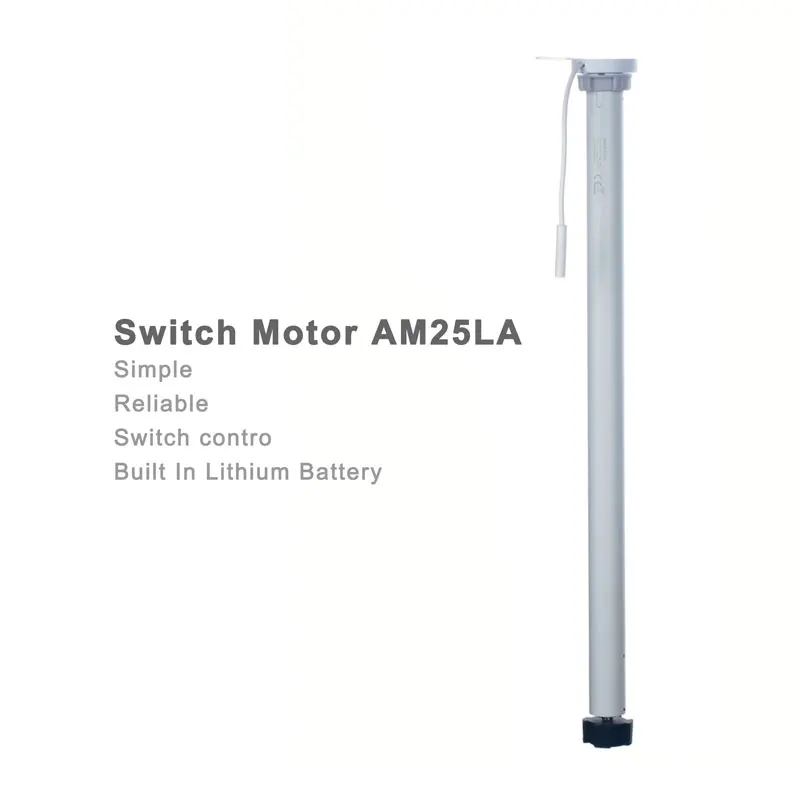 1pcs MOQ popular sale USA And Canada 25 DC  Battery Tubular Motor For Electric Roller Blinds Automatic Blinds Switch Motor