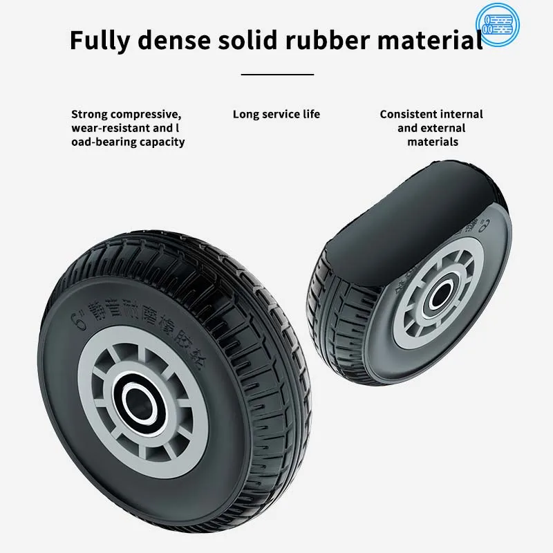 Medium heavy duty industrial fixed/swivel platform trolley black rubber caster wheels 3inch 4inch 5inch 6in 8in