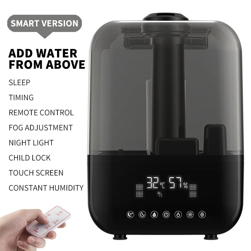 Super Quiet Ultrasonic 5L Large Top Fill 360 Nozzle Lasts Up to 30 Hours Air Humidifiers for Babies