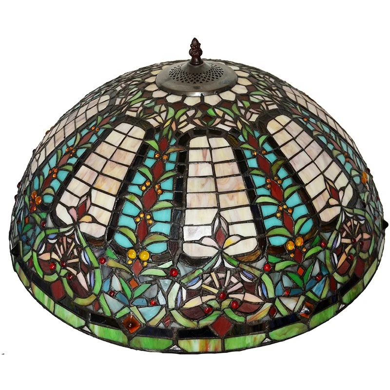 TFC-5441 Tiffany lamps for sale Handcrafted Art Stained Glass 24 Inch Wide Pendant Chandelier Lighting Lamp