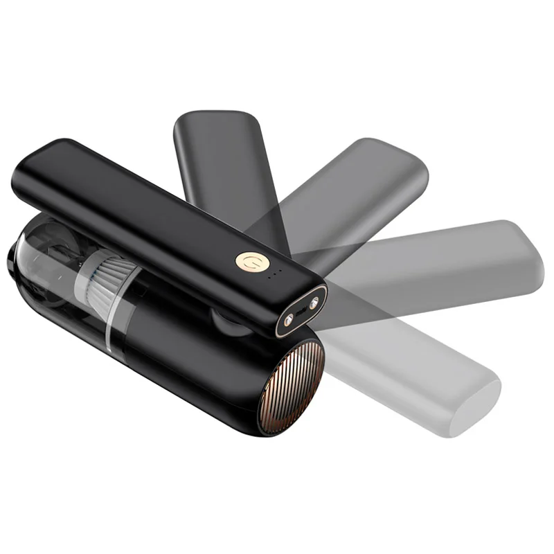 Folding Rotation Strong Suction Led Lighting 6000Pa Powerful Handheld Rechargeable Portable Cordless Car Vacuum Cleaner